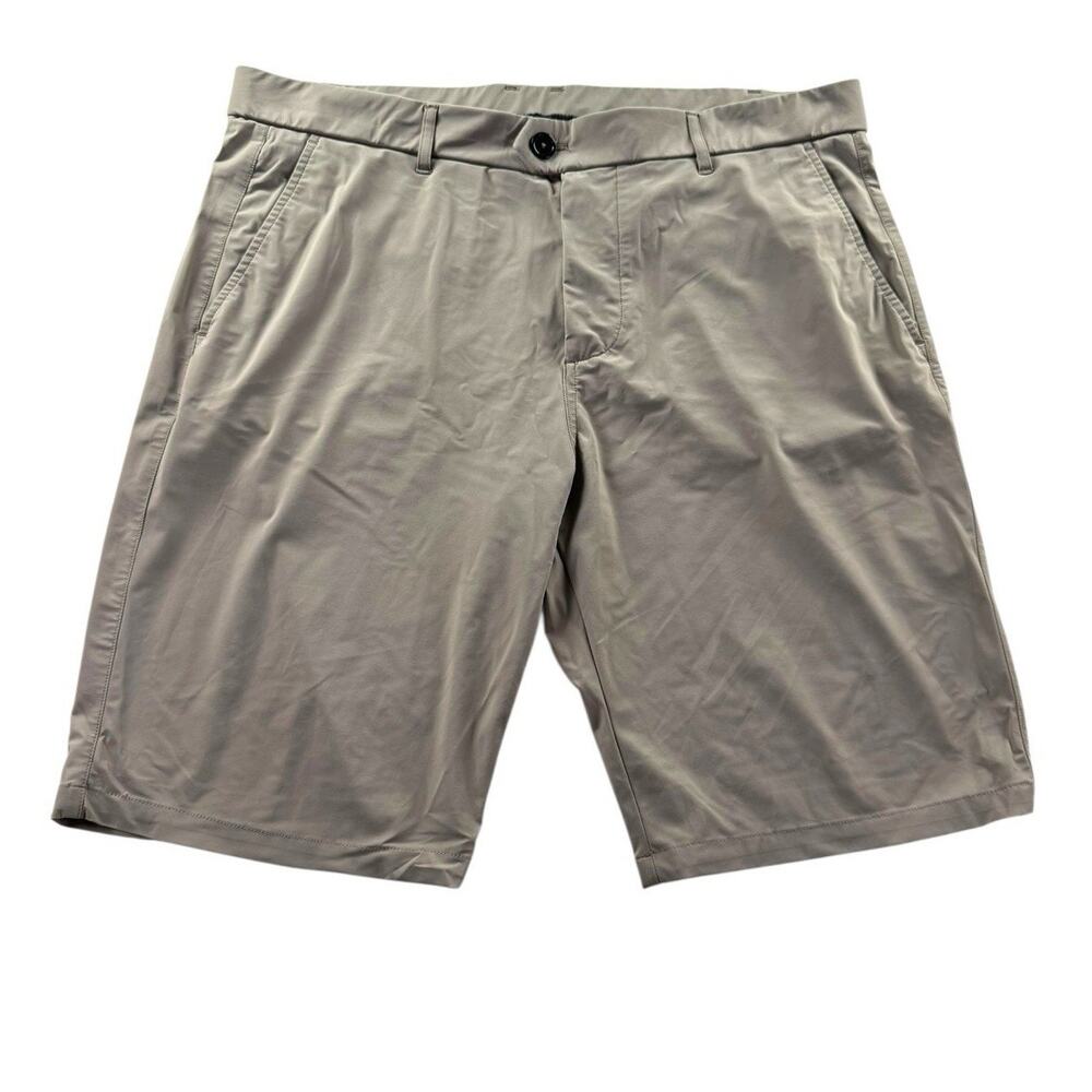 Greyson Montauk Sport Shorts Mens 36 Golf Tan Beige 10 Inseam Luxury Performance